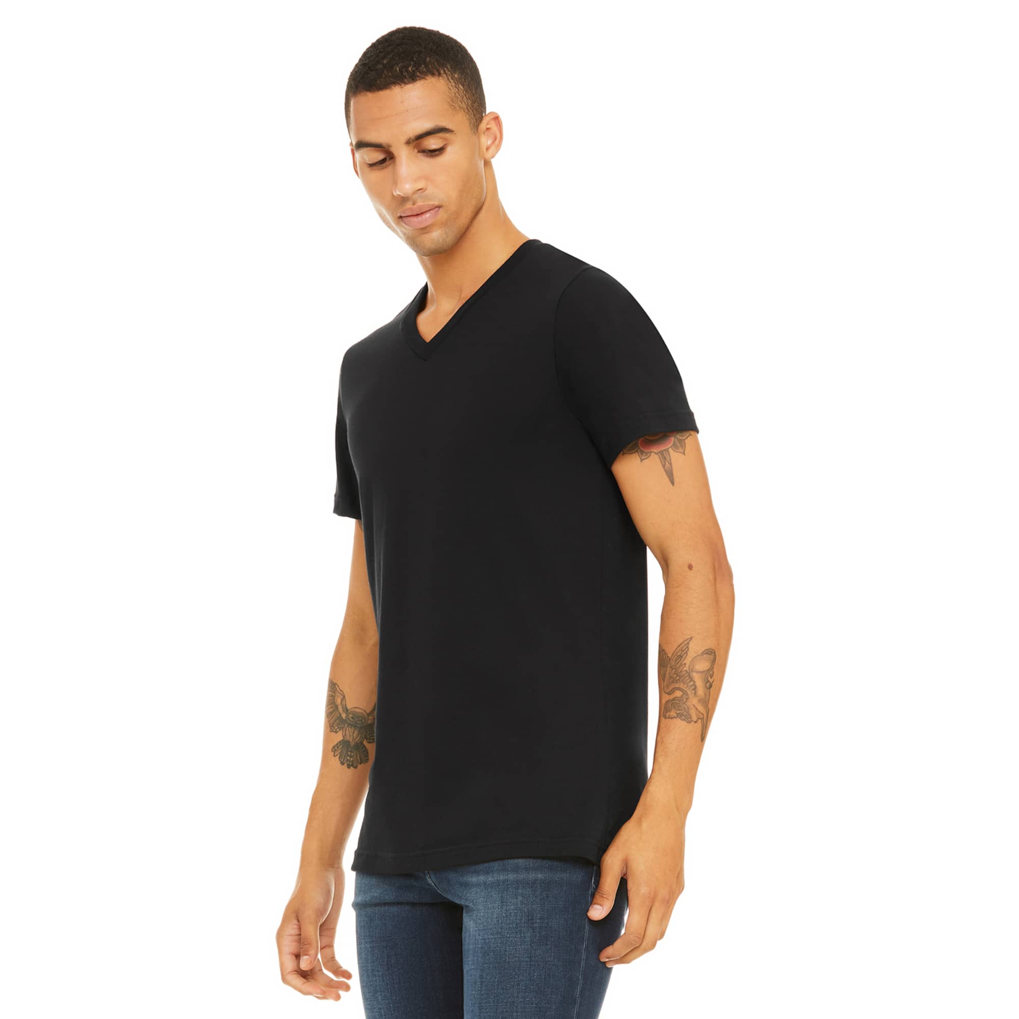 6 Pack: BELLA+CANVAS® Short Sleeve V-Neck Adult Unisex Cotton Jersey T-Shirt